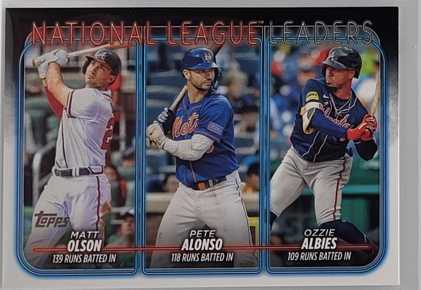 National League Leaders Runs Batted In #293 Baseball Cards 2024 Topps