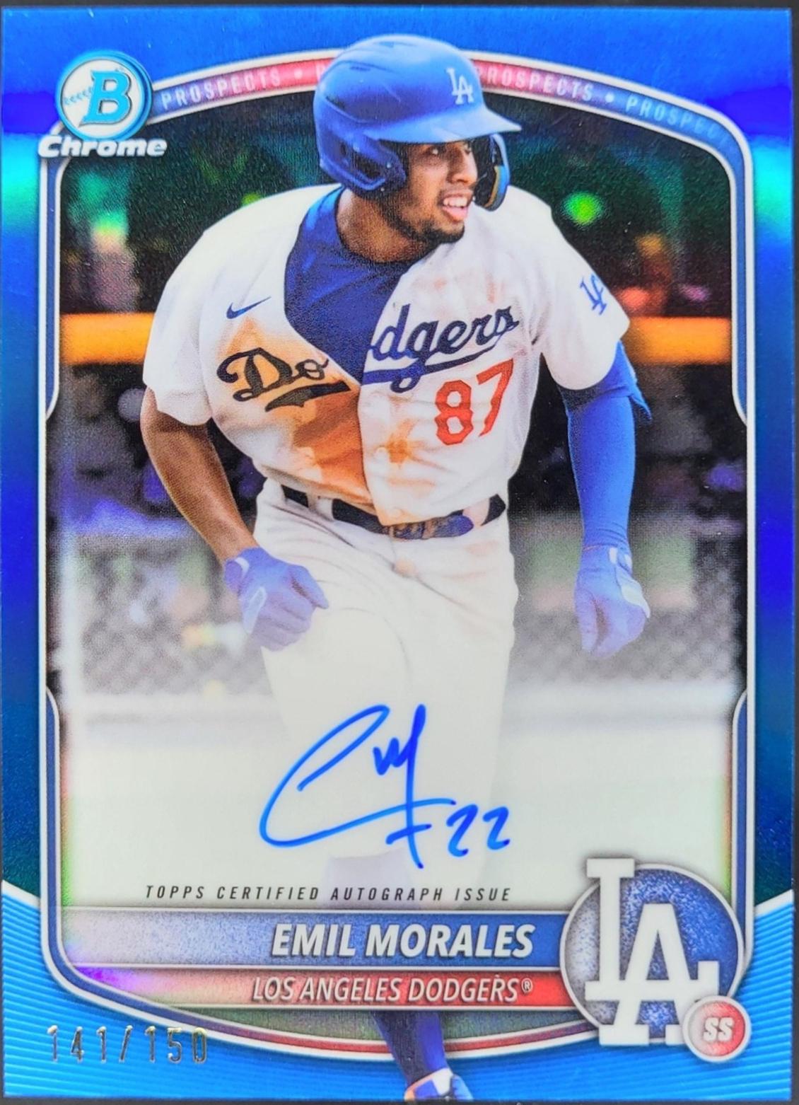Emil Morales [Blue Refractor] #CPA-EMO Prices | 2025 Bowman Chrome ...
