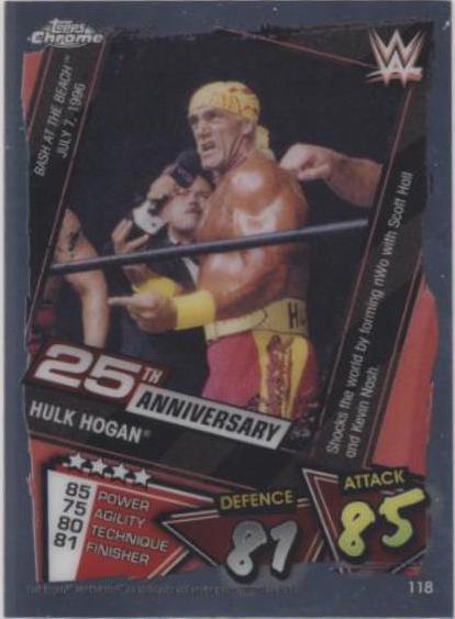 Hulk Hogan #118 Wrestling Cards 2021 Topps Slam Attax Chrome WWE