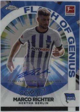 Marco Richter #FGA-MRI 2022 Topps Chrome Bundesliga Flash Of Genius Soccer