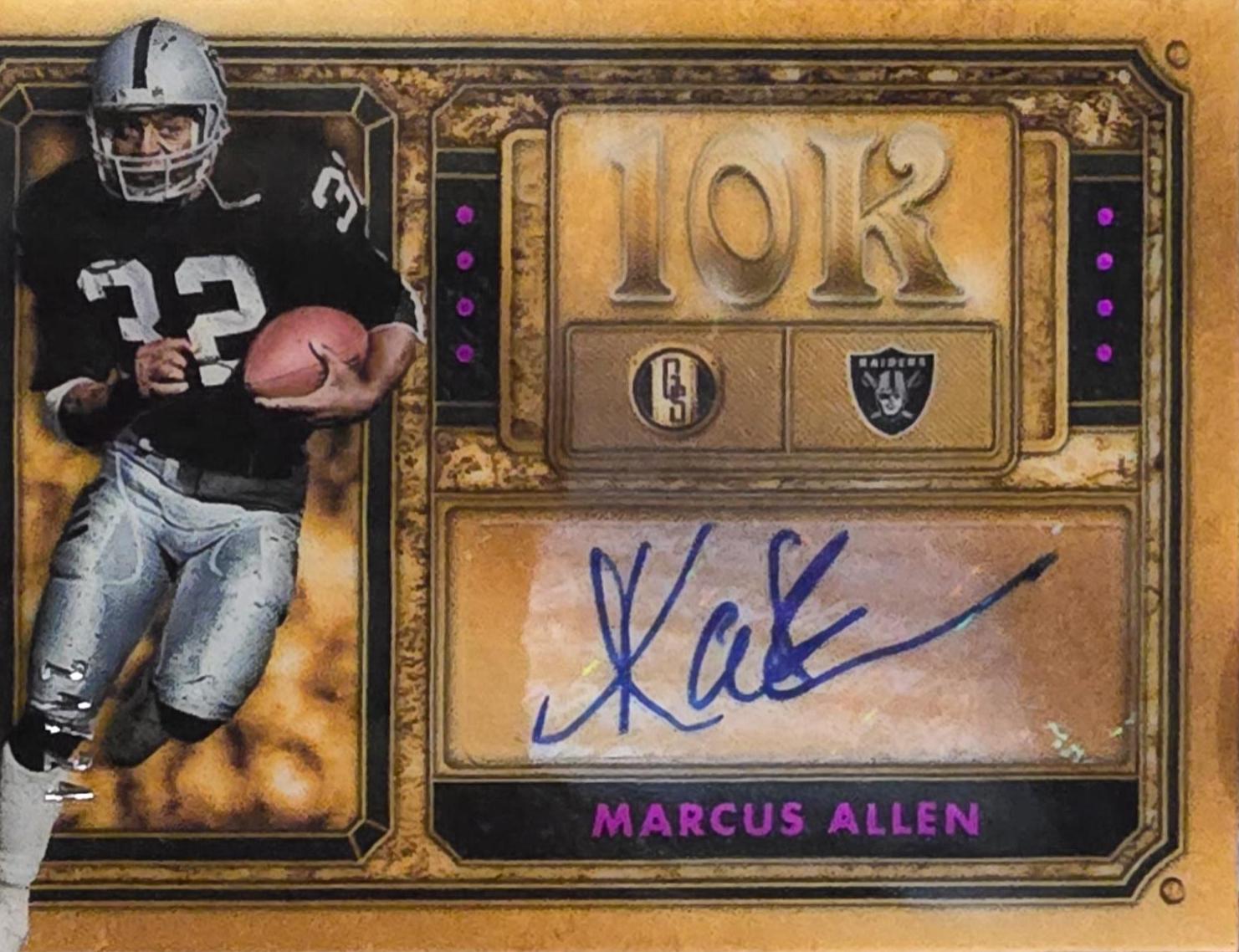 Marcus Allen #10K-MA Football Cards 2023 Panini Gold Standard 10K Autographs