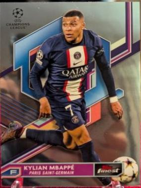 Kylian Mbappe #1 Soccer Cards 2022 Topps Finest UEFA Club Competitions