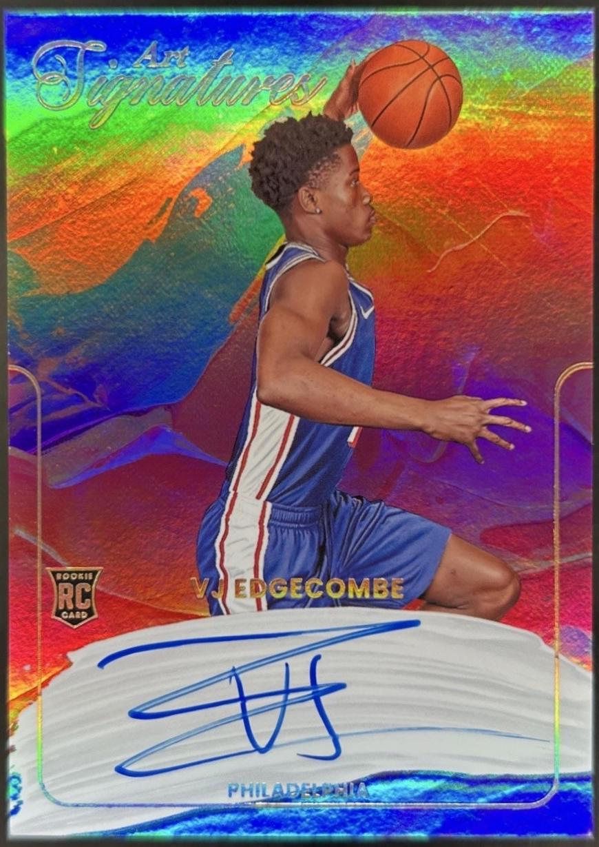VJ Edgecombe #5 2025 Panini Donruss Art Signature Vertical Basketball