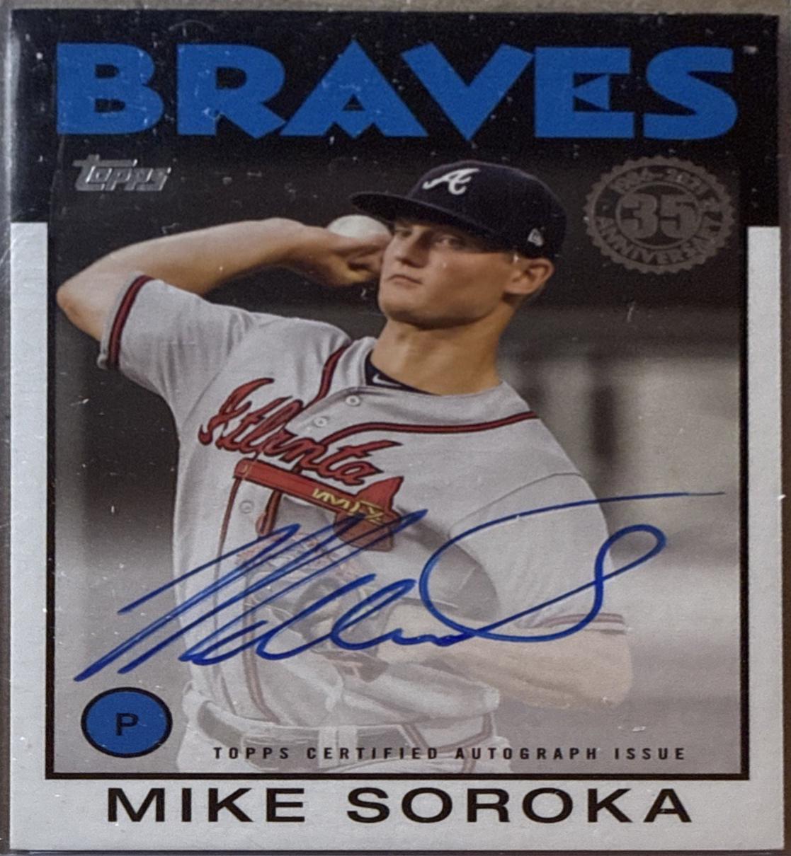 Mike Soroka #86A-MSO 2021 Topps 1986 35th Anniversary Autograph Baseball