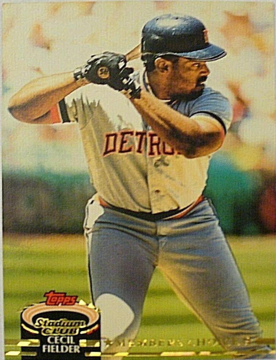 Cecil Fielder #599 Baseball Cards 1992 Stadium Club