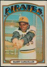 Manny Sanguillen #60 Baseball Cards 1972 Topps