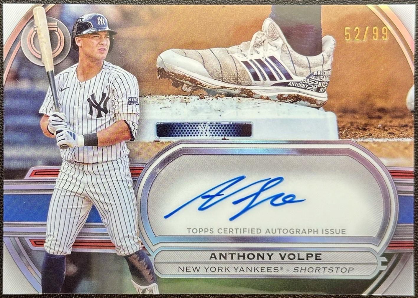 Anthony Volpe #TTC-AV Baseball Cards 2025 Topps Tribute to Cleats Autograph