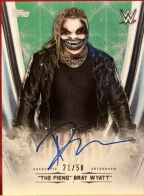 The Fiend' Bray Wyatt #A-BW Wrestling Cards 2020 Topps WWE Undisputed Autographs