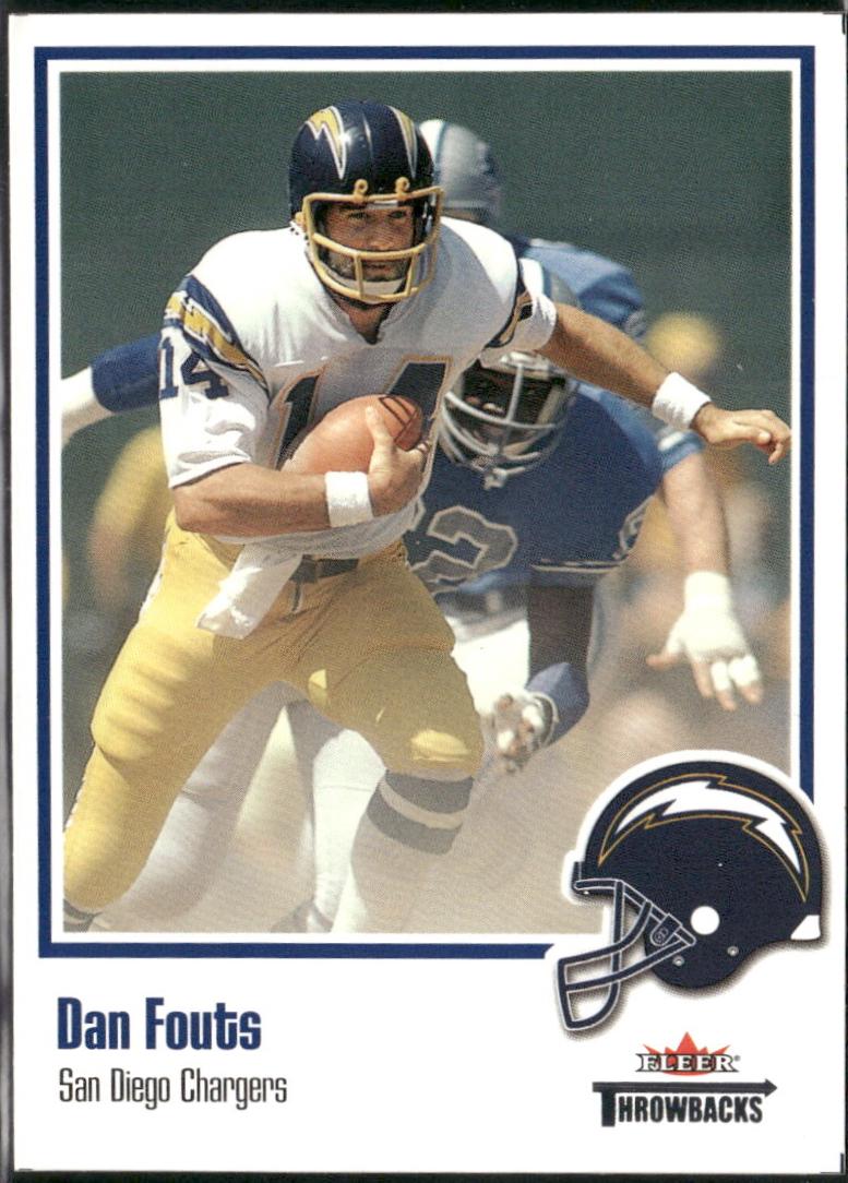 Dan Fouts #37 Football Cards 2002 Fleer Throwbacks