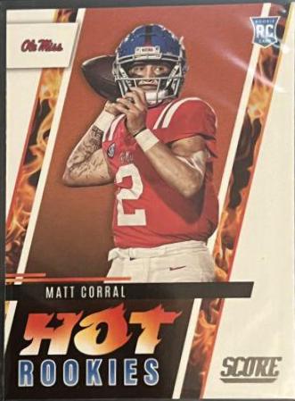 Matt Corral #HR2 Football Cards 2022 Panini Score Hot Rookies