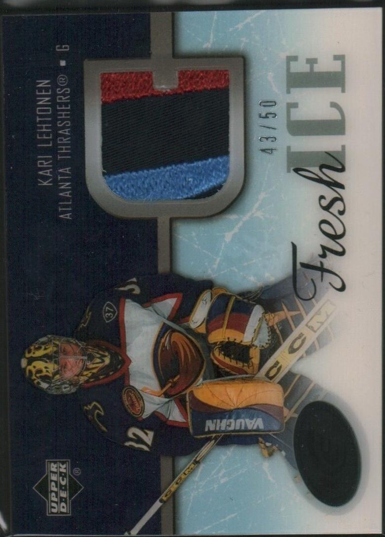 Kari Lehtonen #FIP-KL Hockey Cards 2005 Upper Deck Ice Fresh Glass Patch