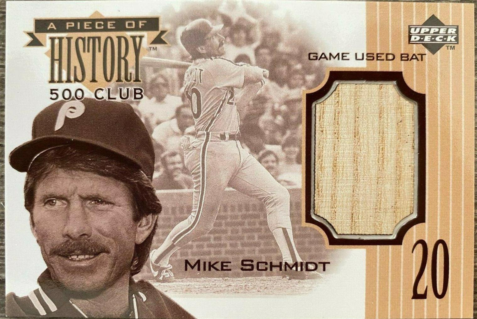 Mike Schmidt Baseball Cards 1999 Upper Deck Piece of History 500 HR Club