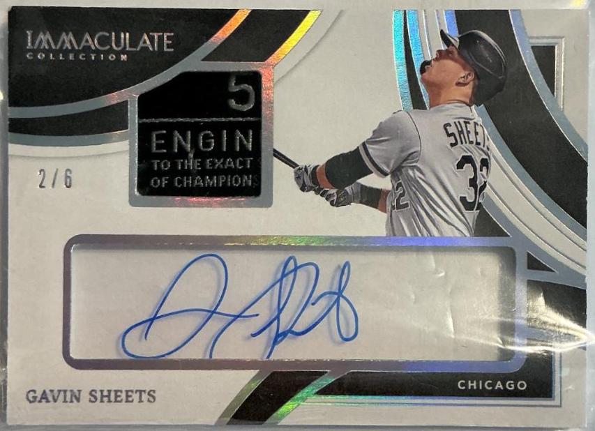 Gavin Sheets #2 Baseball Cards 2022 Panini Immaculate