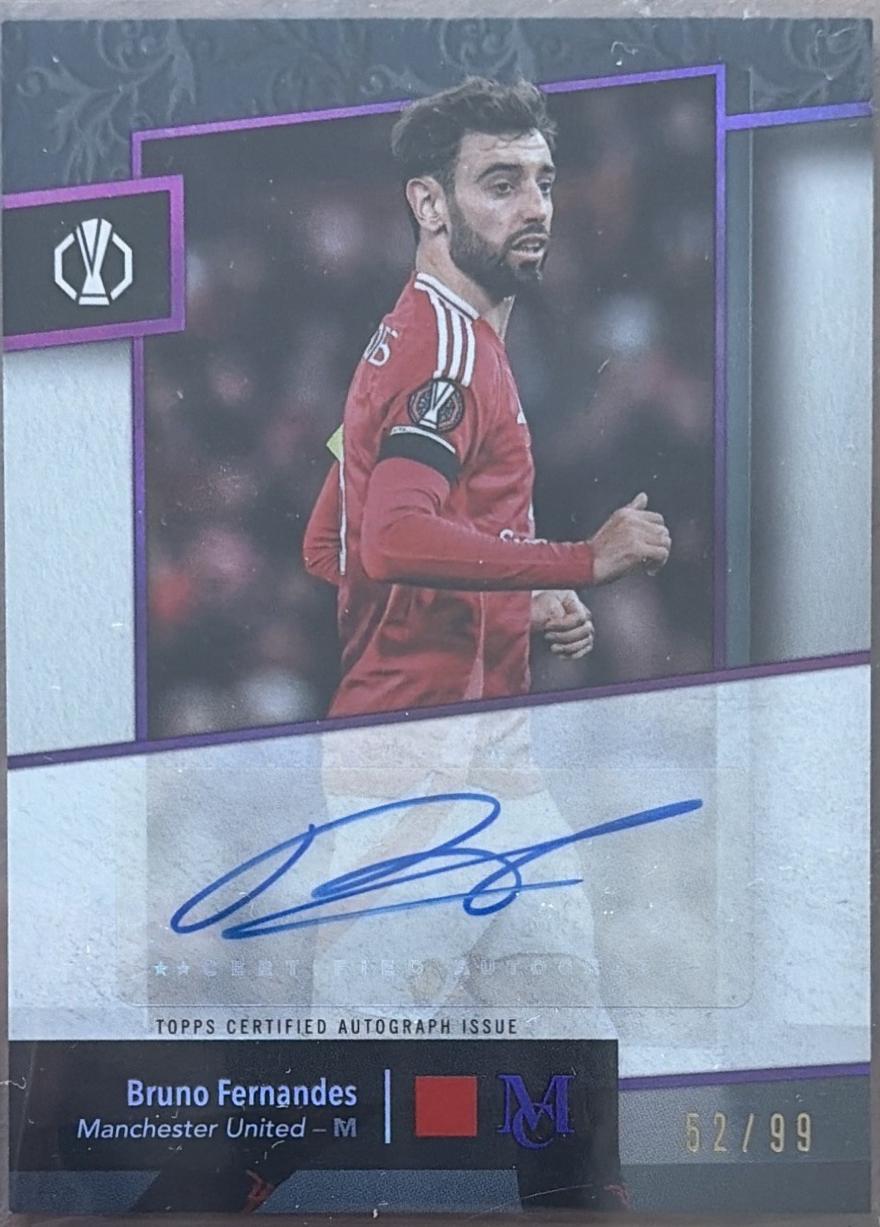 Bruno Fernandes #AA-BF 2024 Topps Museum UEFA Archival Autograph