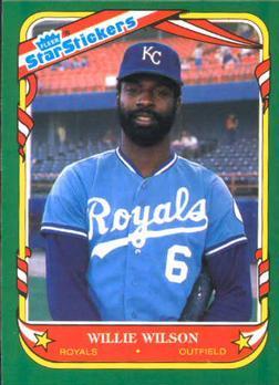 Willie Wilson #125 1987 Fleer Star Stickers Baseball