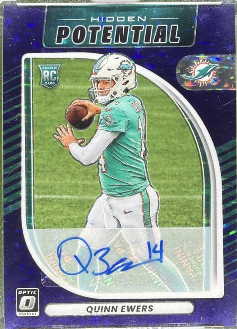 Quinn Ewers #18 2025 Panini Donruss Optic Hidden Potential Autograph Football