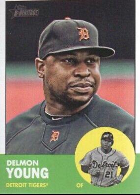 Delmon Young #25 Baseball Cards 2012 Topps Heritage