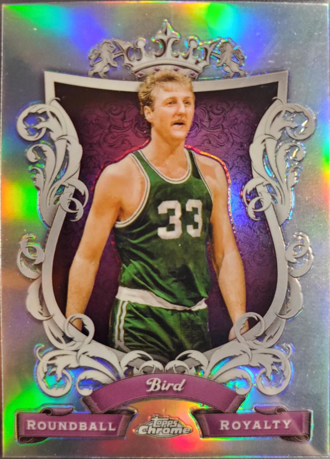 Larry Bird #RR-1 Basketball Cards 2023 Topps Chrome Roundball Royalty