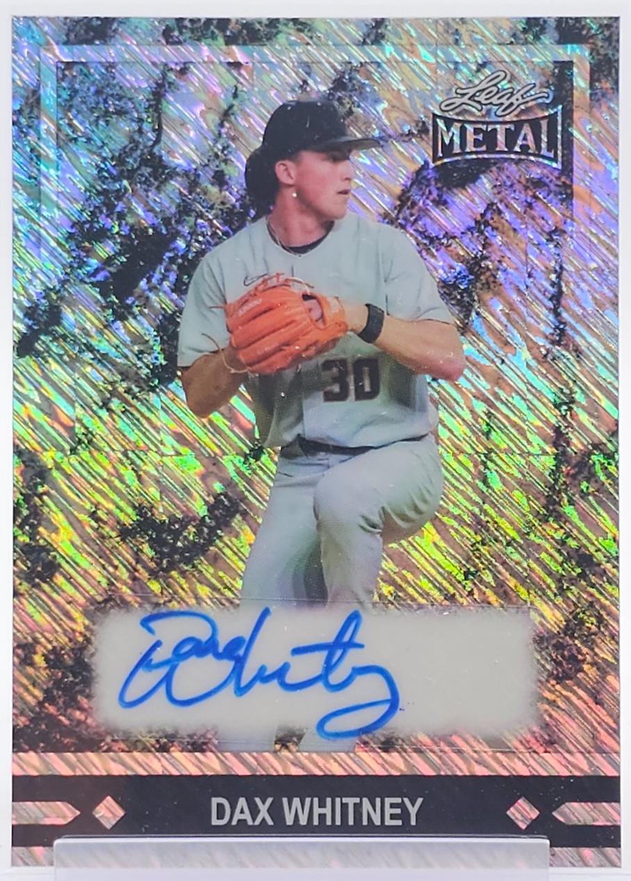 Dax Whitney #91A-DW1 2026 Leaf Metal 1991 Gold Leaf Prospects Autograph Baseball