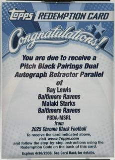Malaki Starks / Ray Lewis