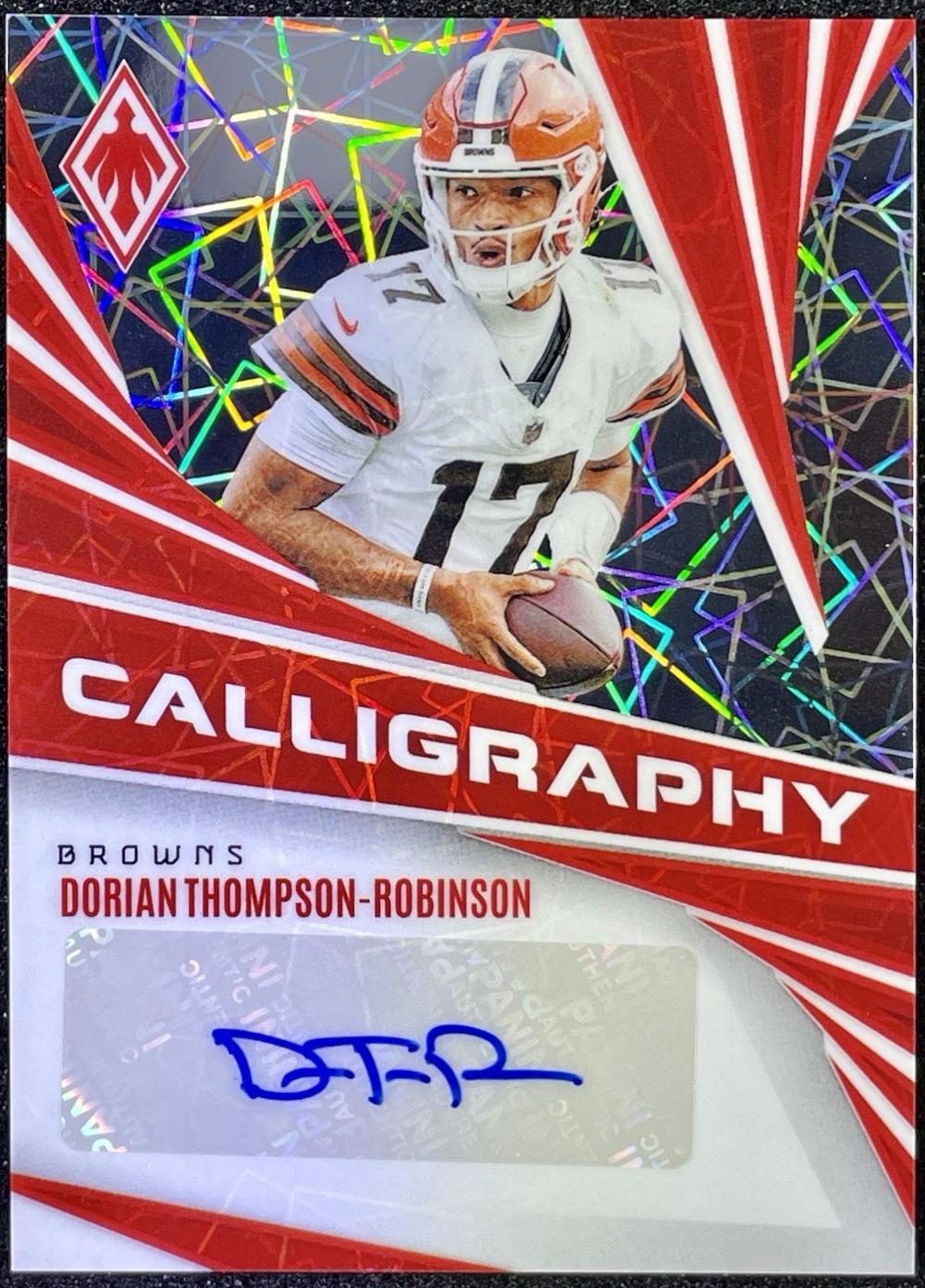 Dorian Thompson-Robinson #C-DTR Football Cards 2024 Panini Phoenix Calligraphy