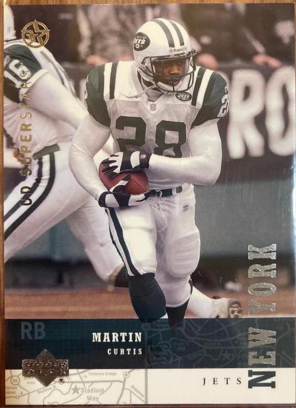 Curtis Martin #163 Football Cards 2002 UD Superstars