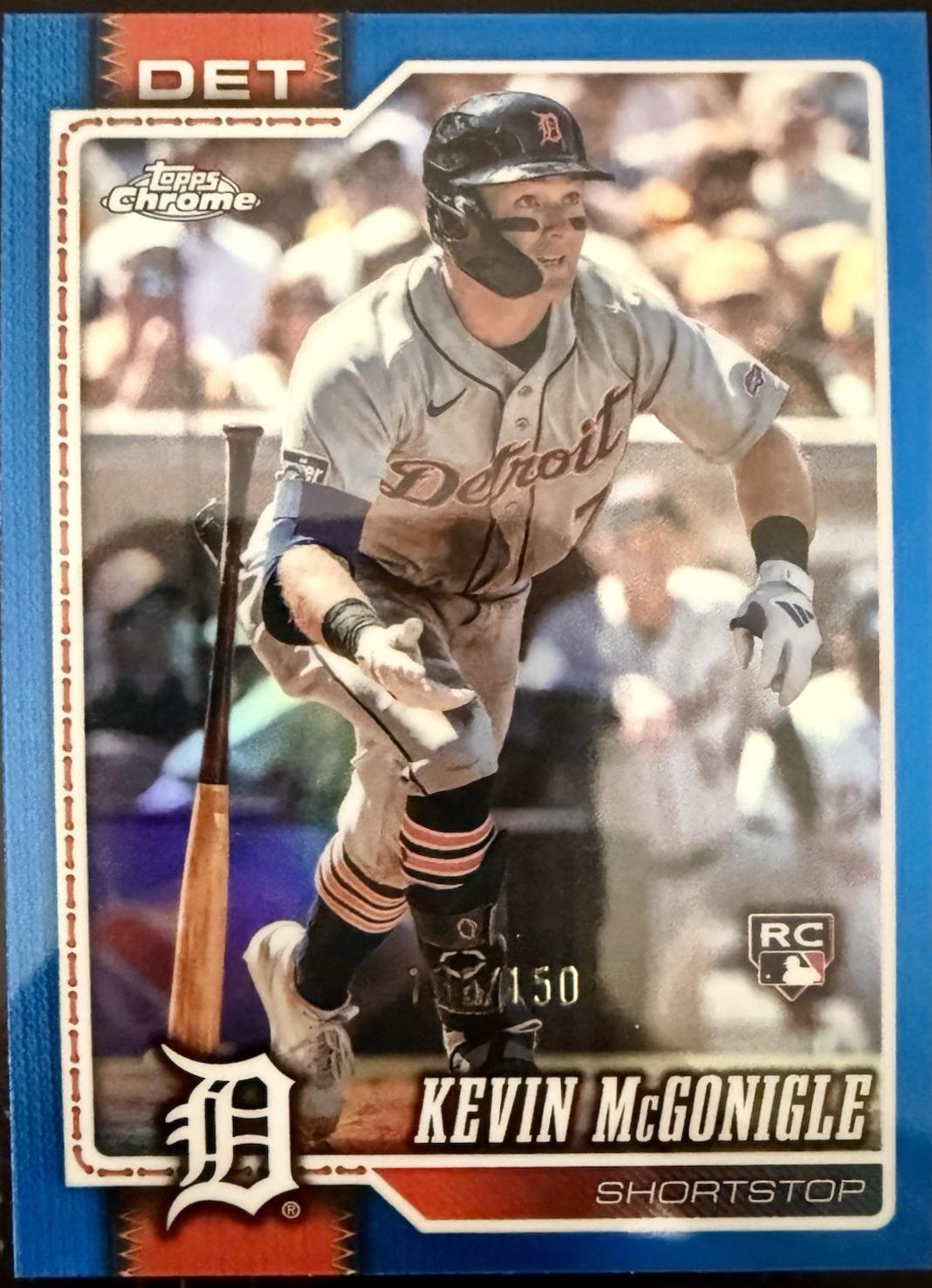 2026 Topps Chrome Kevin McGonigle [Blue Refractor] #16 card