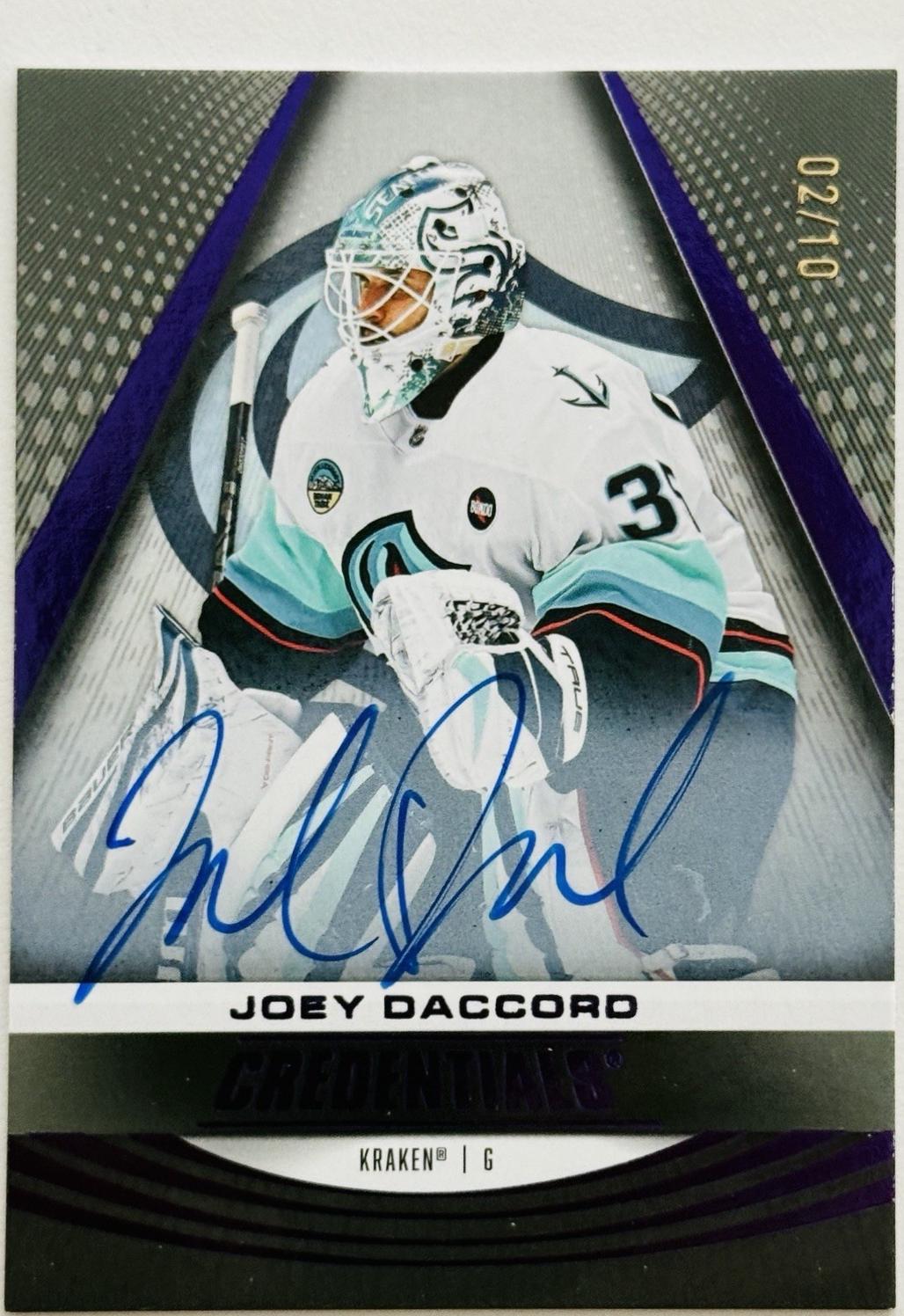 Joey Daccord [Purple Autograph] #76