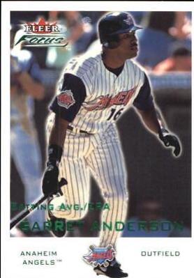 Garret Anderson #35 Baseball Cards 2001 Fleer Focus