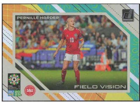 Pernille Harder #4 Soccer Cards 2023 Donruss FIFA Women's World Cup Field Vision