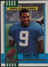 Rodney Peete #351 Football Cards 1990 Topps Tiffany