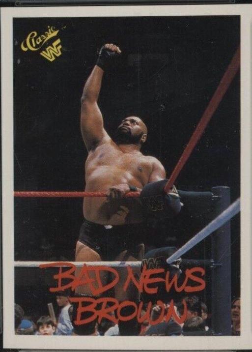 Bad News Brown #26 Wrestling Cards 1990 Classic WWF