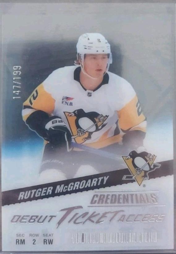 Rutger McGroarty #DTAA-RM 2024-25 Upper Deck Credentials Hockey Acetate Debut Ticket Access