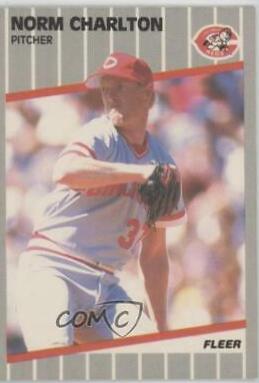Norm Charlton #155 Baseball Cards 1989 Fleer