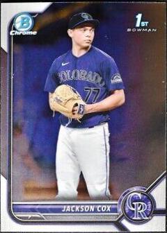 Jackson Cox #BDC-174 Baseball Cards 2022 Bowman Draft Chrome