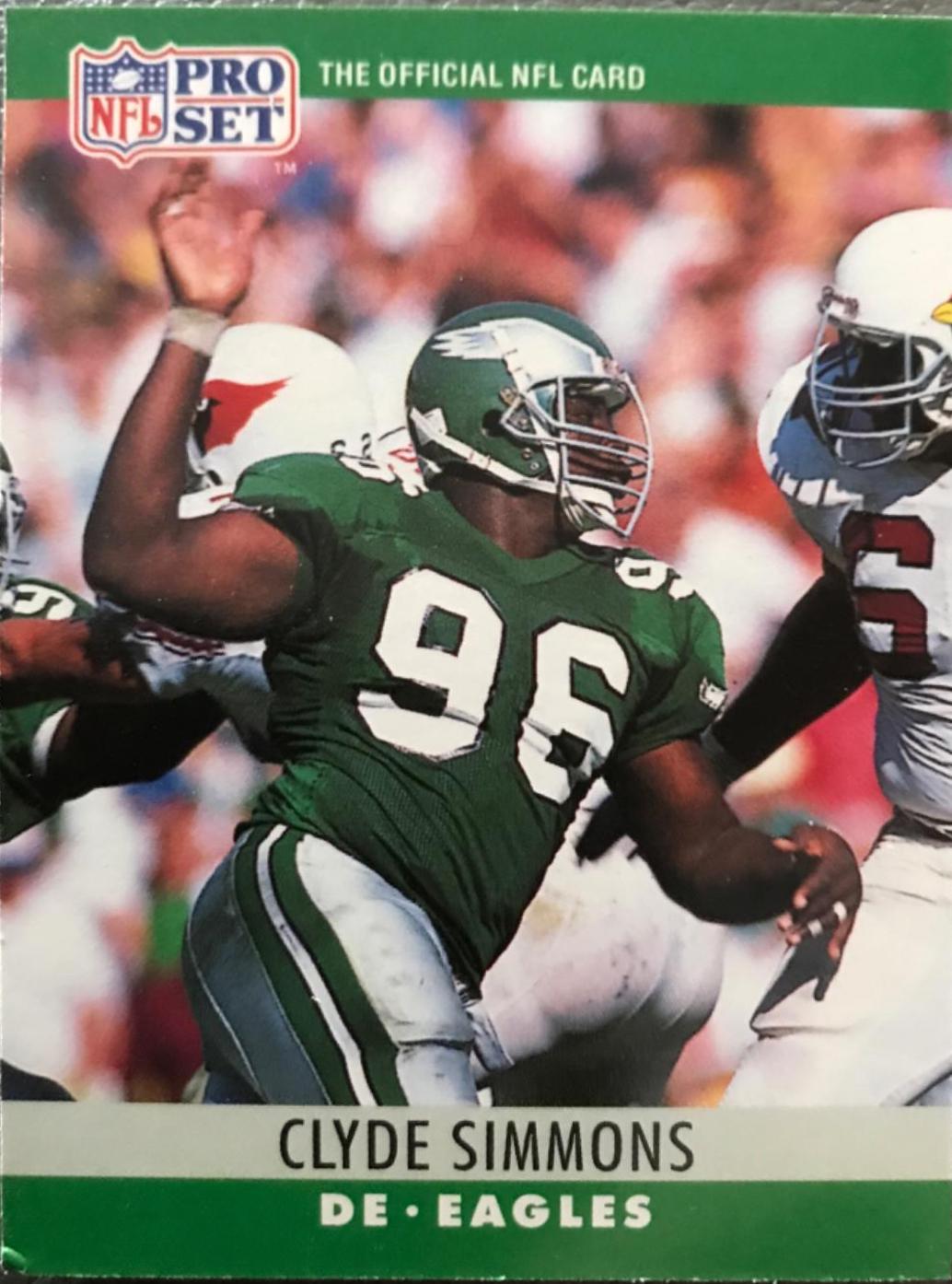 Clyde Simmons #250 Football Cards 1990 Pro Set