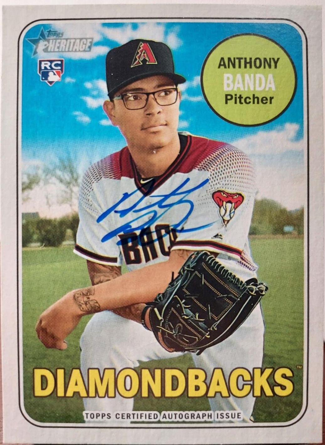 Anthony Banda #AB Baseball Cards 2018 Topps Heritage Real One Autographs