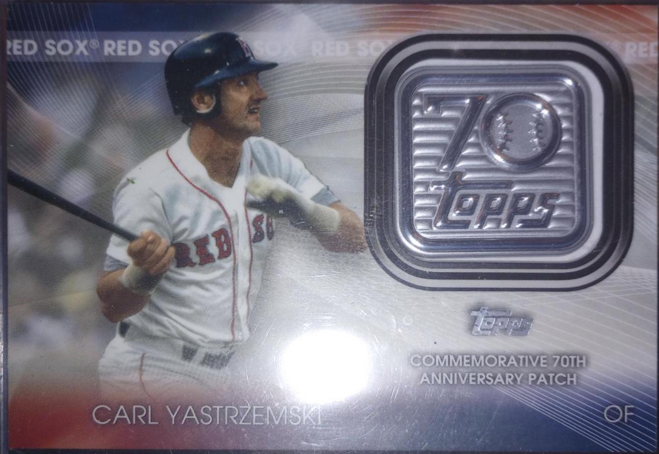 Carl Yastremski #T170P-CY Baseball Cards 2021 Topps 70th Anniversary Logo Patch