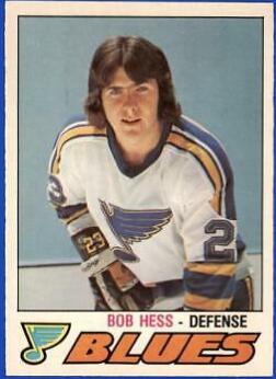 Bob Hess #394 Hockey Cards 1977 O-Pee-Chee