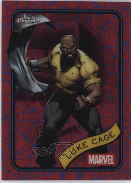 Luke Cage Blue & Red Spider Web Refractor