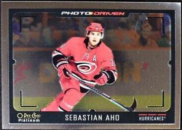 Sebastian Aho #PD-6 Hockey Cards 2021 O-Pee-Chee Platinum Photo Driven