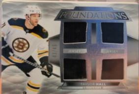 Taylor Hall #F-TH Hockey Cards 2021 Upper Deck The Cup Foundations Quad Jersey