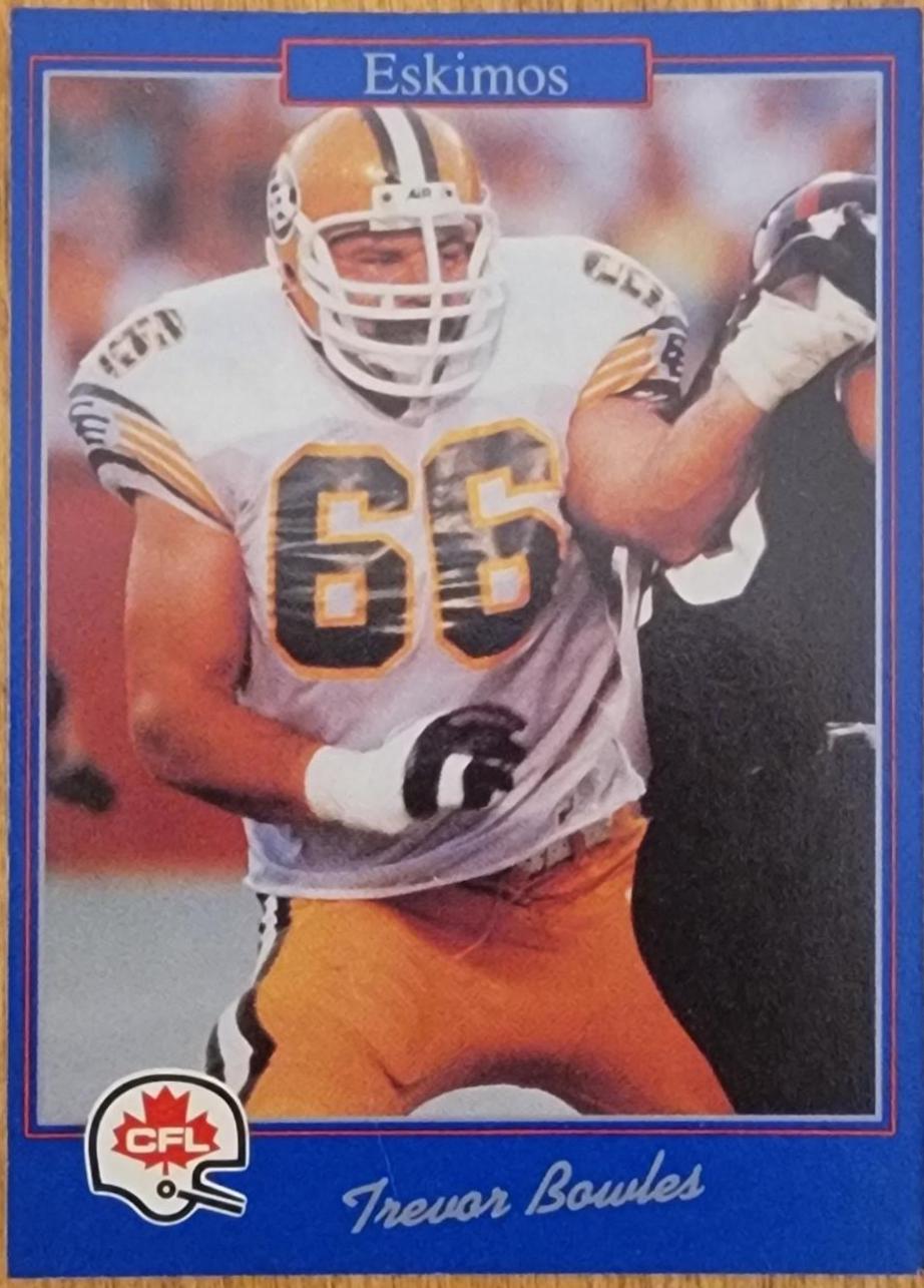 Trevor Bowles #22 1991 Jogo Cfl Football