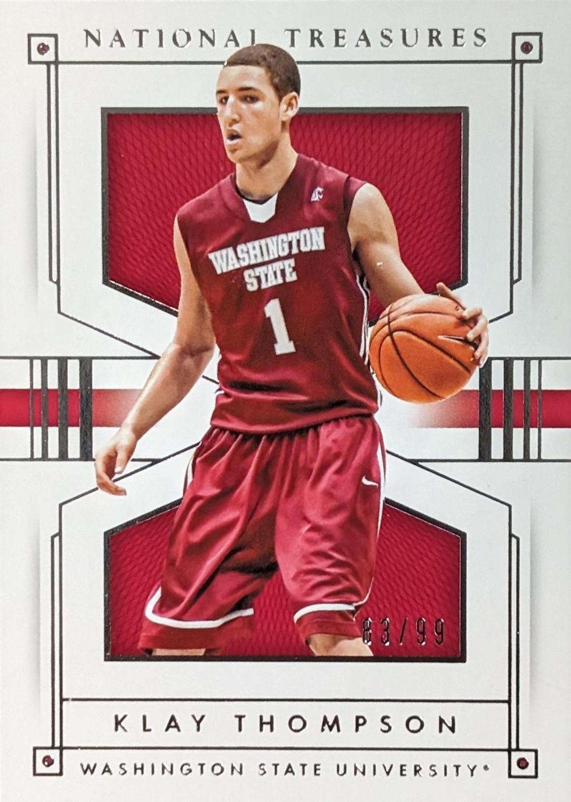 Klay Thompson #33 Basketball Cards 2016 Panini National Treasures Collegiate