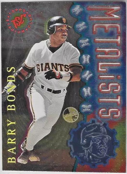 Barry Bonds #M2 Baseball Cards 1996 Stadium Club Metalists