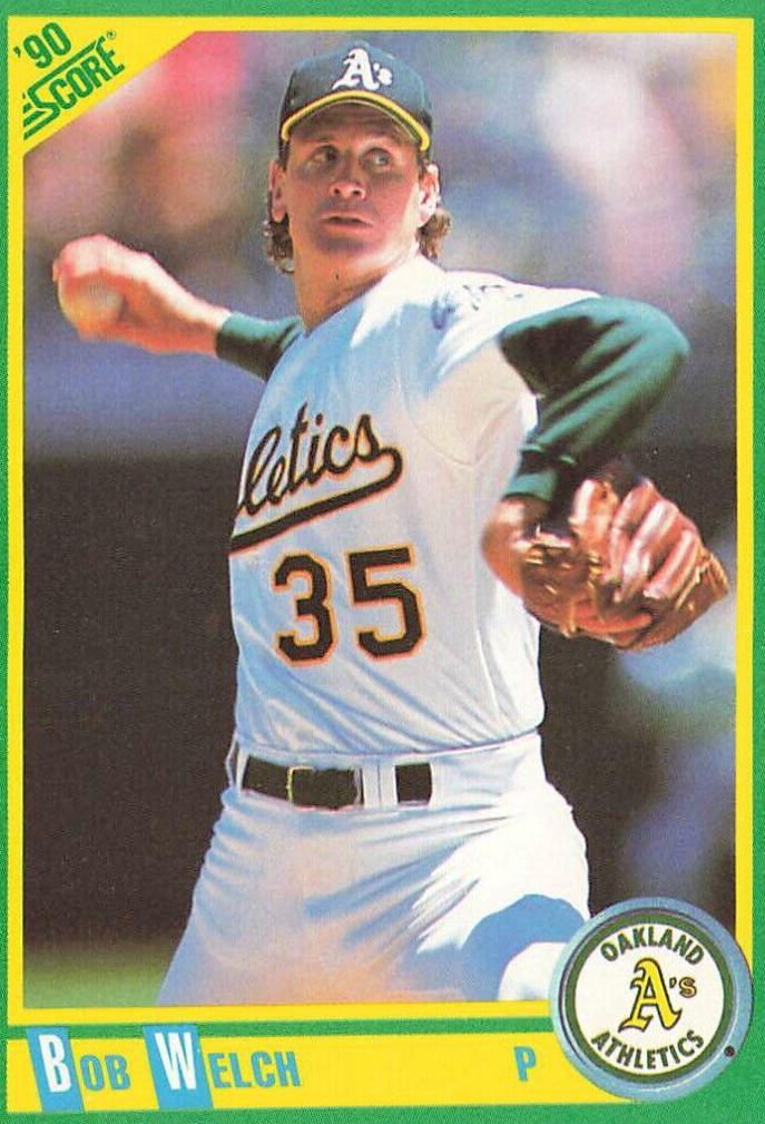 Bob Welch #159 Baseball Cards 1990 Score