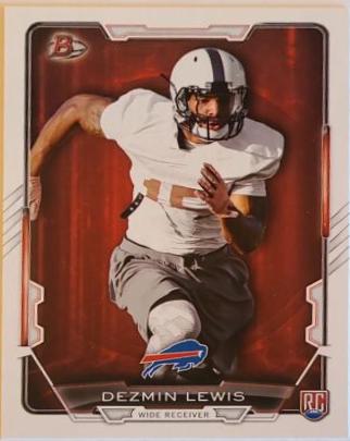 Dezmin Lewis #20 2015 Bowman Football Rookies