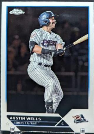 Austin Wells #PDC-10 Baseball Cards 2023 Topps Pro Debut Chrome