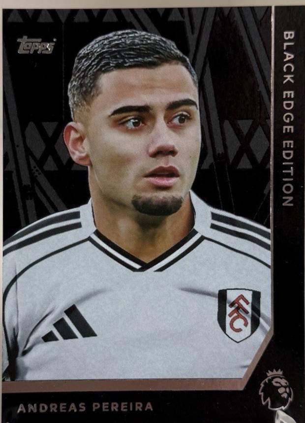 Andreas Pereira #BE-21 2025 Topps Premier League Black Edge Edition