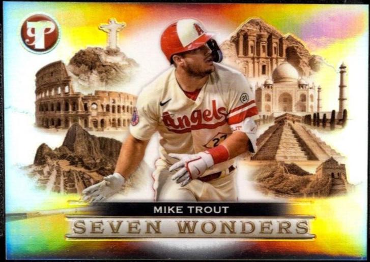 Mike Trout #7W-1 Baseball Cards 2023 Topps Pristine 7 Wonders